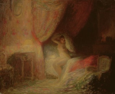 Bedroom Scene Bathed in Light by Victor Lecomte