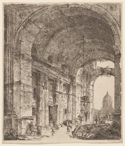 A Ruined Vault with a Vista of Saint Peter’s by Victor Louis