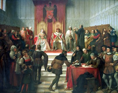 Catholic Rulers Administering Justice by Victor Manzano y Mejorada