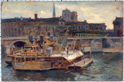 The Works of the Metropolitan at the Pont Notre-Dame by Victor Marec