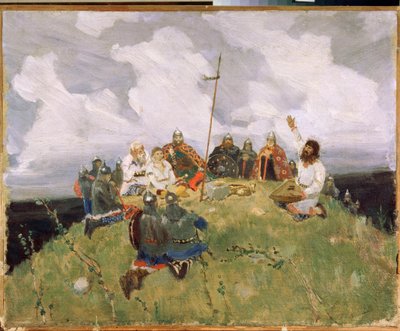 Boyan Playing Gusli by Victor Mikhailovich Vasnetsov