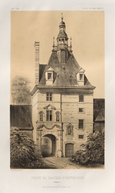 Picturesque Architecture or Monuments of the 15th and 16th Centuries: Castles of France of the 15th and 16th Centuries: Pl. 85, Gate of the Château d