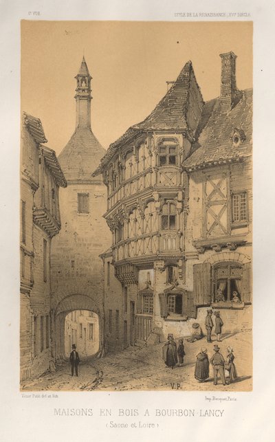 House in Wood at Bourbon-Lancy Saone Et Loire, 1860 by Victor Petit