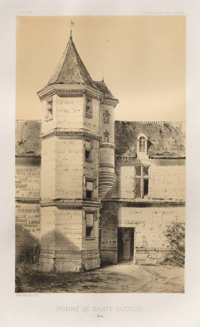 Pl. 87, Priory of Saint Gaudulfe Eure, 1860 by Victor Petit