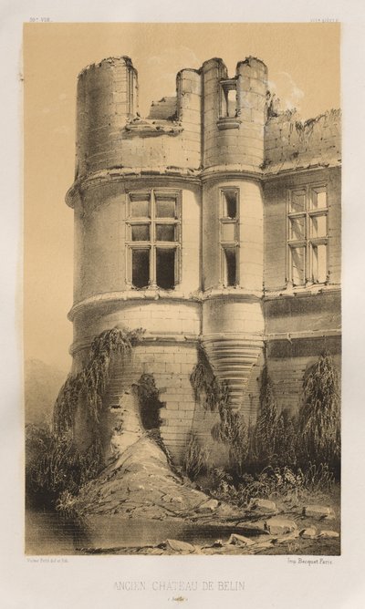 Ancien Château de Belin Sarthe by Victor Petit