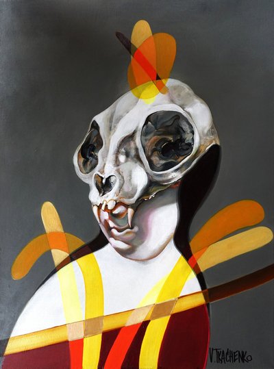 Abstract Skull Figure by Victor Tkachenko