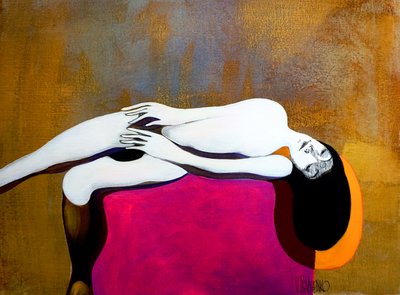 Elegant Reclining Figure by Victor Tkachenko