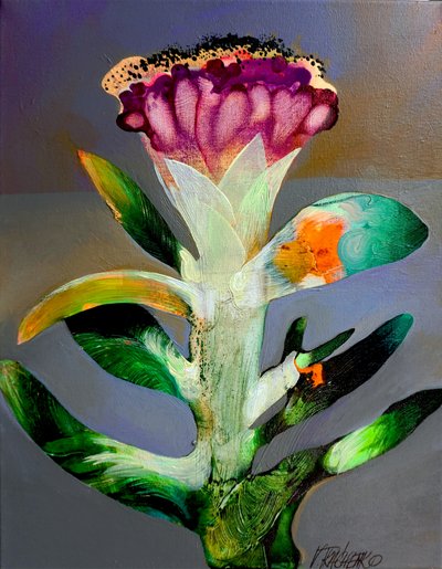 Vibrant Abstract Flower by Victor Tkachenko