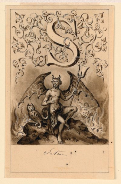Design for the Letter S of a Primer: Satan by Victor Vincent Adam