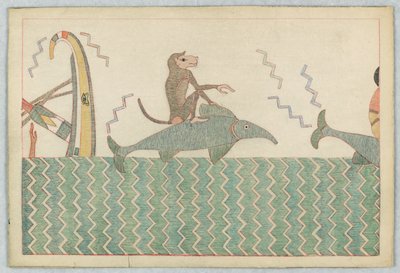 The Monkey and the Dolphin, Illustration for Aesop