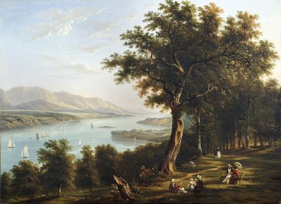 View from Hyde Park on the Hudson River, 1845 by Victor de Grailly