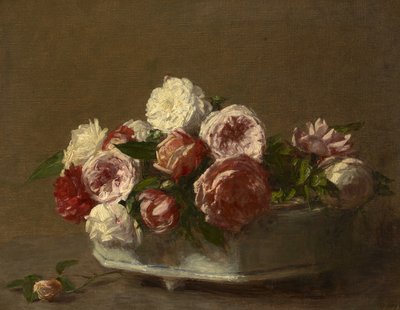 Roses in a Porcelain Planter by Victoria Dubourg