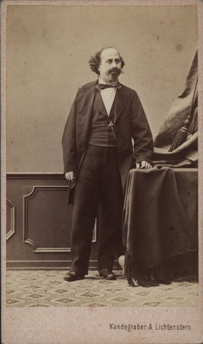 Portrait of the Violinist and Composer Moritz Kässmayer, ca. 1865 by Vienna . Photo studio Kundegraber and