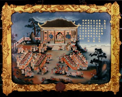 Court life - a feast by Vietnamese School
