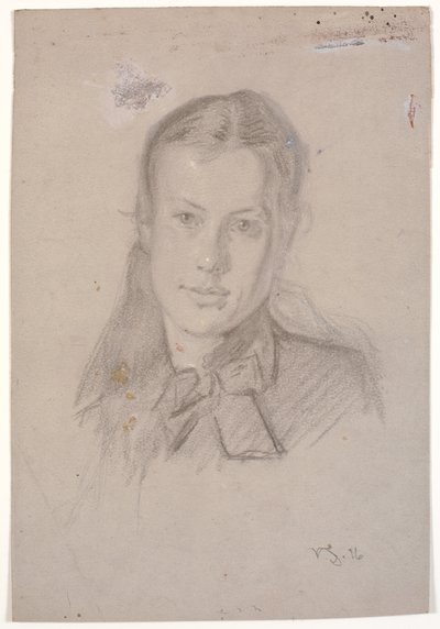 Portrait of Martha Møller (married to Viggo Johansen 1880) by Viggo Johansen