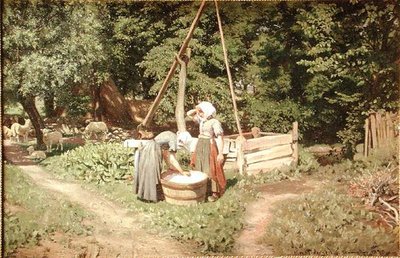Young Girls at the Well by Viggo Pedersen