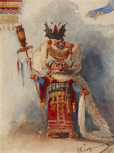 Chernomor. Costume Design for the Opera Ruslan and Lyudmila by M. Glinka by Viktor Alexandrovich Hartmann