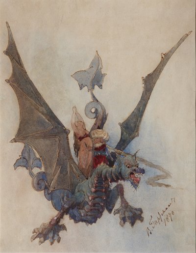 Chernomor and Lyudmila. Costume design for the opera Ruslan and Lyudmila by M. Glinka by Viktor Alexandrovich Hartmann