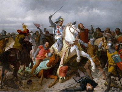 John of Bohemia in the Battle of Crecy by Viktor Barvitius