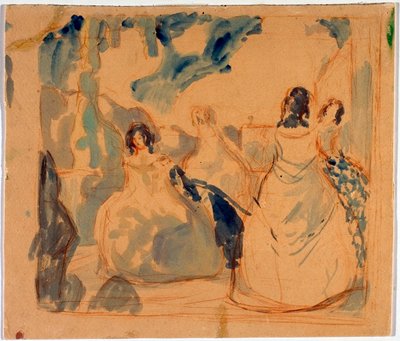 Young Women on a Terrace by Viktor Elpidiforovich Borisov Musatov