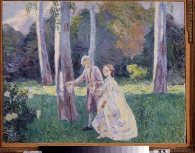 The Walk in the Park by Viktor Elpidiforovich Borisov Musatov