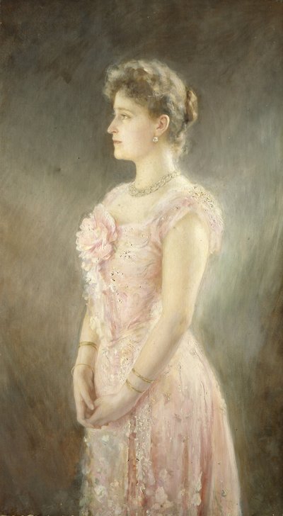 Portrait of Empress Alexandra Fyodorovna of Russia 1872-1918, the Wife of Tsar Nicholas II, 1901 by Viktor Karlovich Stemberg