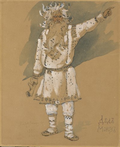 Grandfather Frost. Costume Design for the Opera Snow Maiden by N. Rimsky-Korsakov by Viktor Mikhaylovich Vasnetsov