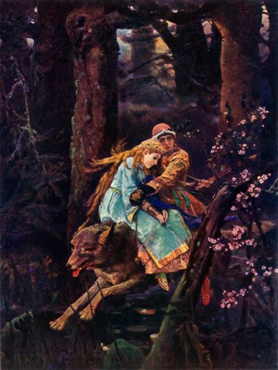 Ivan Tsarevich on a Grey Wolf by Viktor Mikhaylovich Vasnetsov