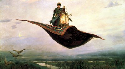 Riding a Flying Carpet, 1880 by Viktor Mikhaylovich Vasnetsov