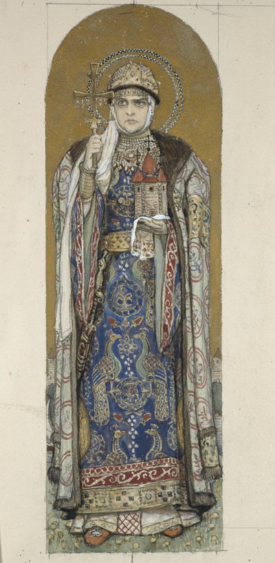 Saint Olga, Princess of Kiev (Study for Frescos in the St Vladimir
