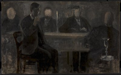 Five Portraits. Study for Painting in Thielska Galleriet, Stockholm by Vilhelm Hammershøi