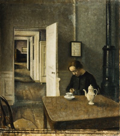 An Interior, Strandgade 25 by Vilhelm Hammershoi