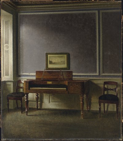 The Old Piano. Strandgade 30 by Vilhelm Hammershoi
