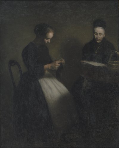 Evening in the drawing room, the artist