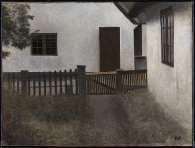 Husgavle. Frederiksværk. Summer. by Vilhelm Hammershøi