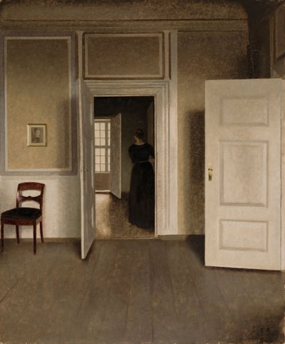 Interior from the Home of the Artist by Vilhelm Hammershøi