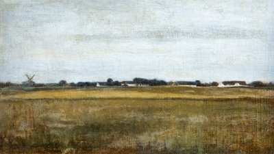 Landscape of Virum near Frederiksdal, summer by Vilhelm Hammershoi