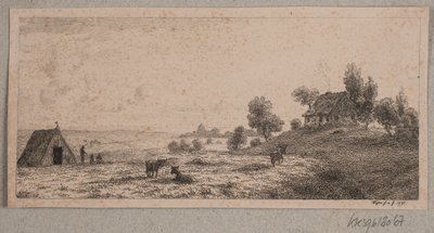 Landscape with a Farmhouse and a Cottage by Vilhelm Kyhn