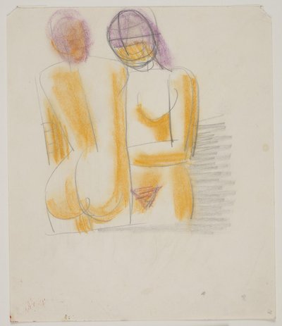 Composition Study with 2 Standing, Nude Women by Vilhelm Lundstrøm