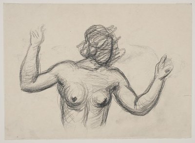 Female Figure, Half-Figure, Raising Arms by Vilhelm Lundstrøm