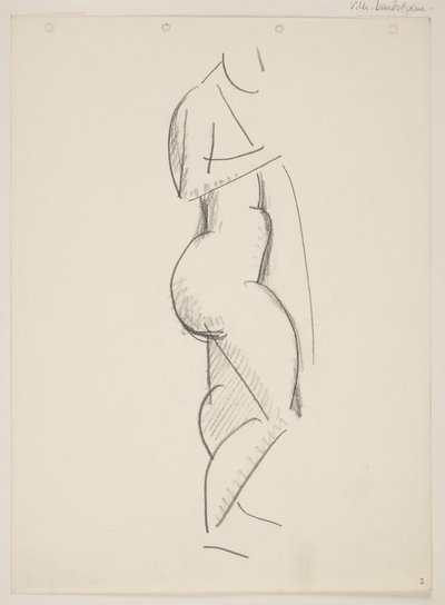 Standing Nude Woman, Profile to the Right, Drapery in Hand by Vilhelm Lundstrøm