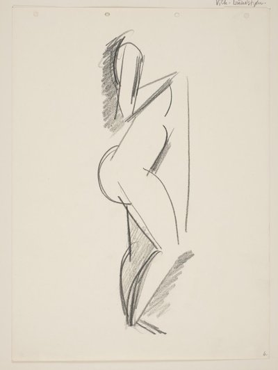Standing Nude Woman, Profile to the Right, Drapery in Hand by Vilhelm Lundstrøm