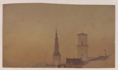 Study of the Spires of Petri Church and Our Lady