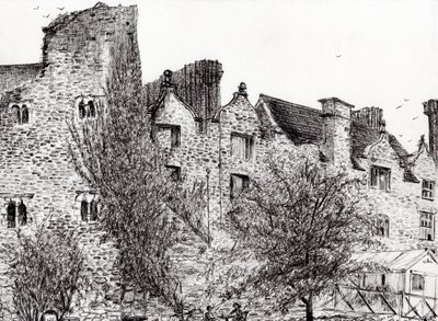 Castle Ruin Hay on Wye by Vincent Alexander Booth
