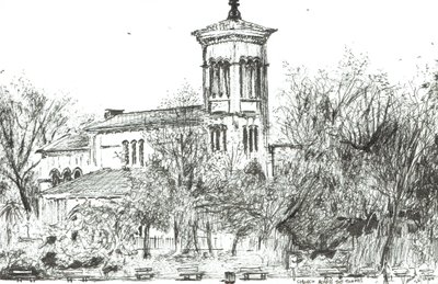 Church across the Thames, 2004 by Vincent Alexander Booth