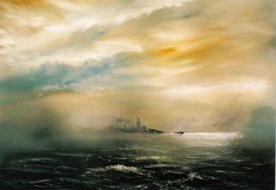 Dawn Before the Dawn of Disaster HMS Hood 1941 by Vincent Alexander Booth