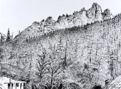 Dolomites from Balcony in Dont, Italy, 2019 by Vincent Alexander Booth