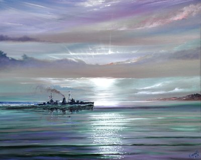 HMS Neptune, Mediterranean December 1941, 2019 by Vincent Alexander Booth