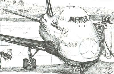 Jumbo Jet at Logan Airport by Vincent Alexander Booth