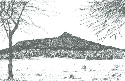 Mountain from Boat Club at Lake Naivasha, Kenya by Vincent Alexander Booth